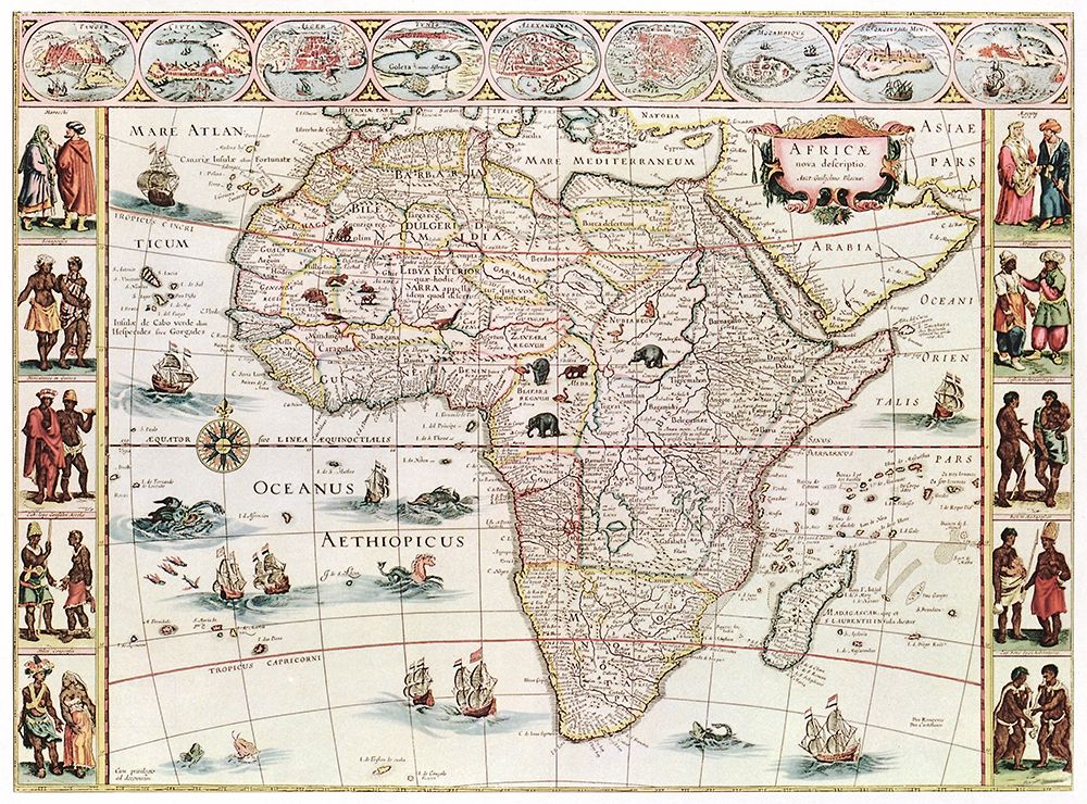 Africae nova descriptio 1690 art print by Willelm Janszoon Blaeu for $57.95 CAD