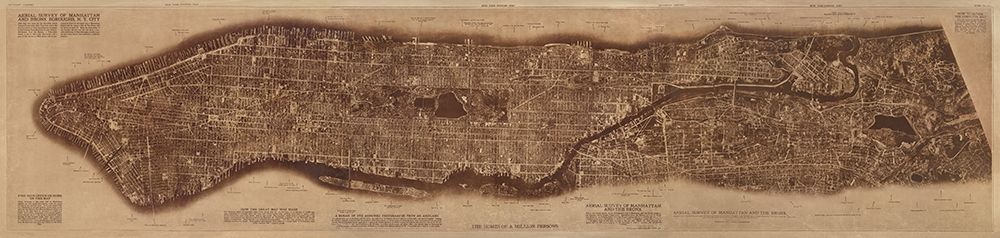 New York City-photographed from two miles up in the air 1922 art print by The Lionel Pincus and Princess Firyal Map Division for $57.95 CAD