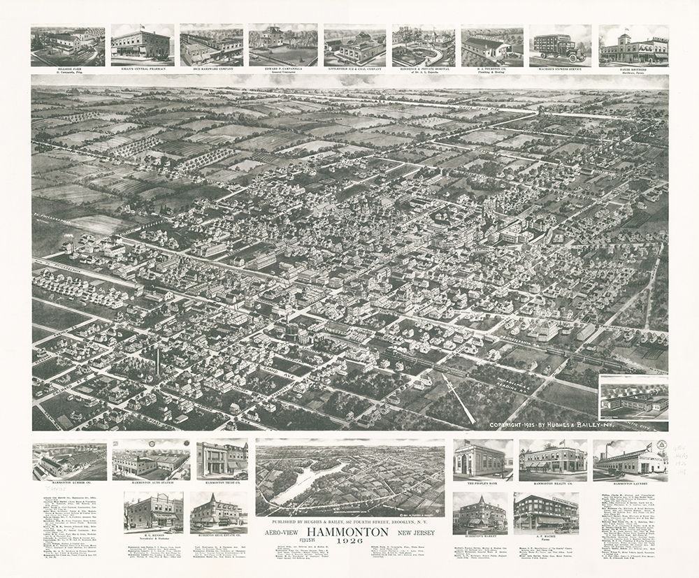 Hammonton-New Jersey 1926 art print by Vintage Places for $57.95 CAD