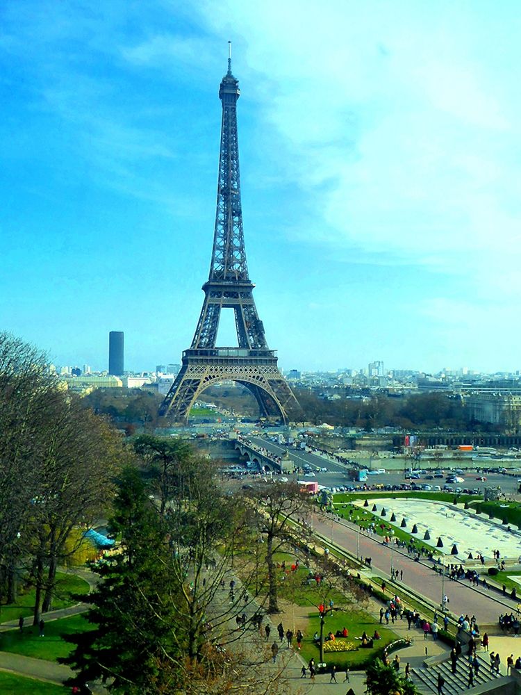 Eiffel Tower Skies art print by Sarah Ghanooni for $57.95 CAD