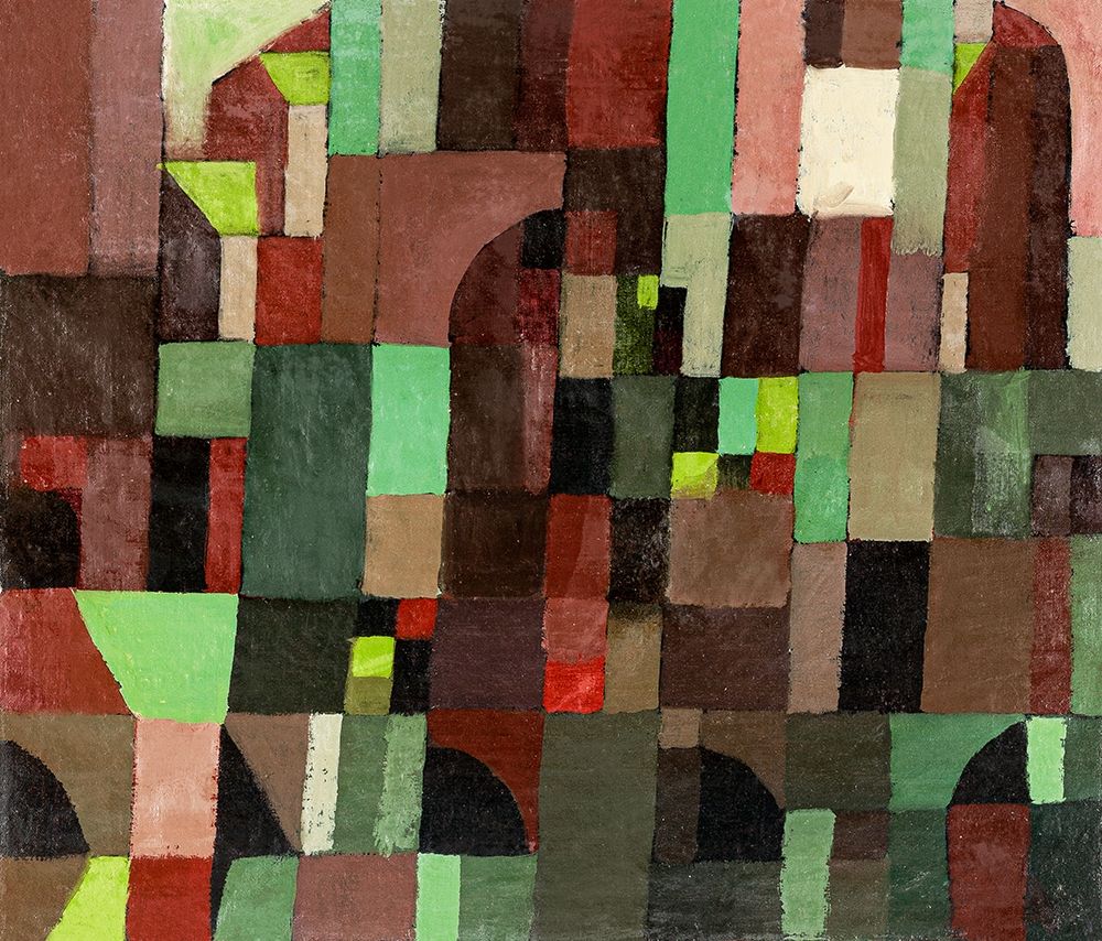 Red and Green Architecture art print by Paul Klee for $57.95 CAD