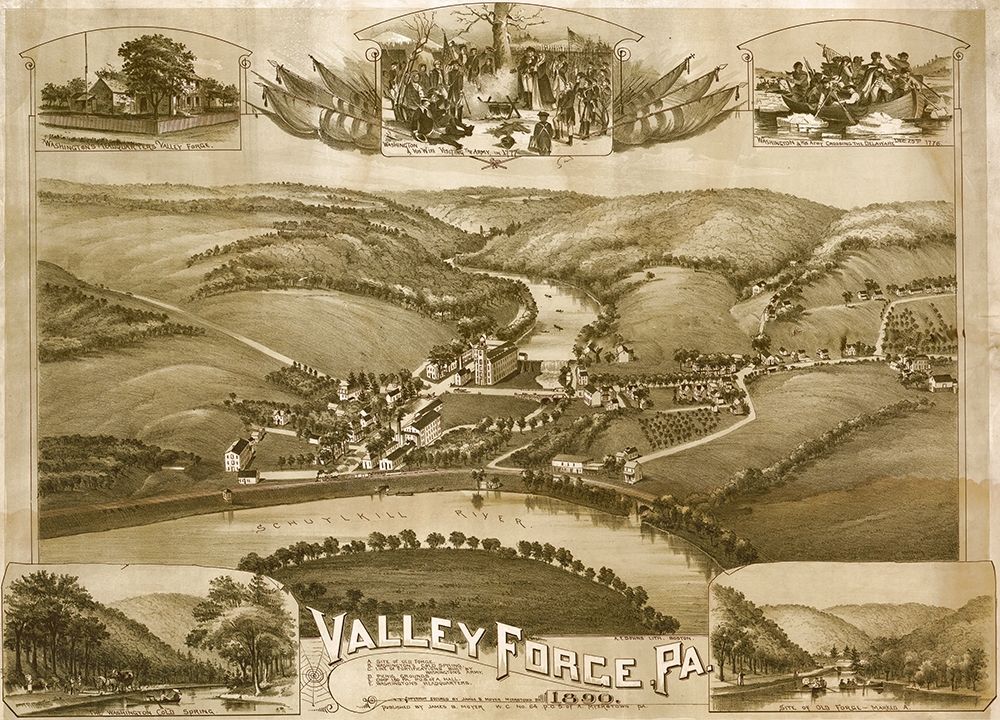 Valley Forge Pa 1890 art print by Vintage Places for $57.95 CAD