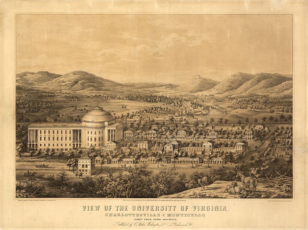 University of Virginia 1856 art print by Vintage Places for $57.95 CAD