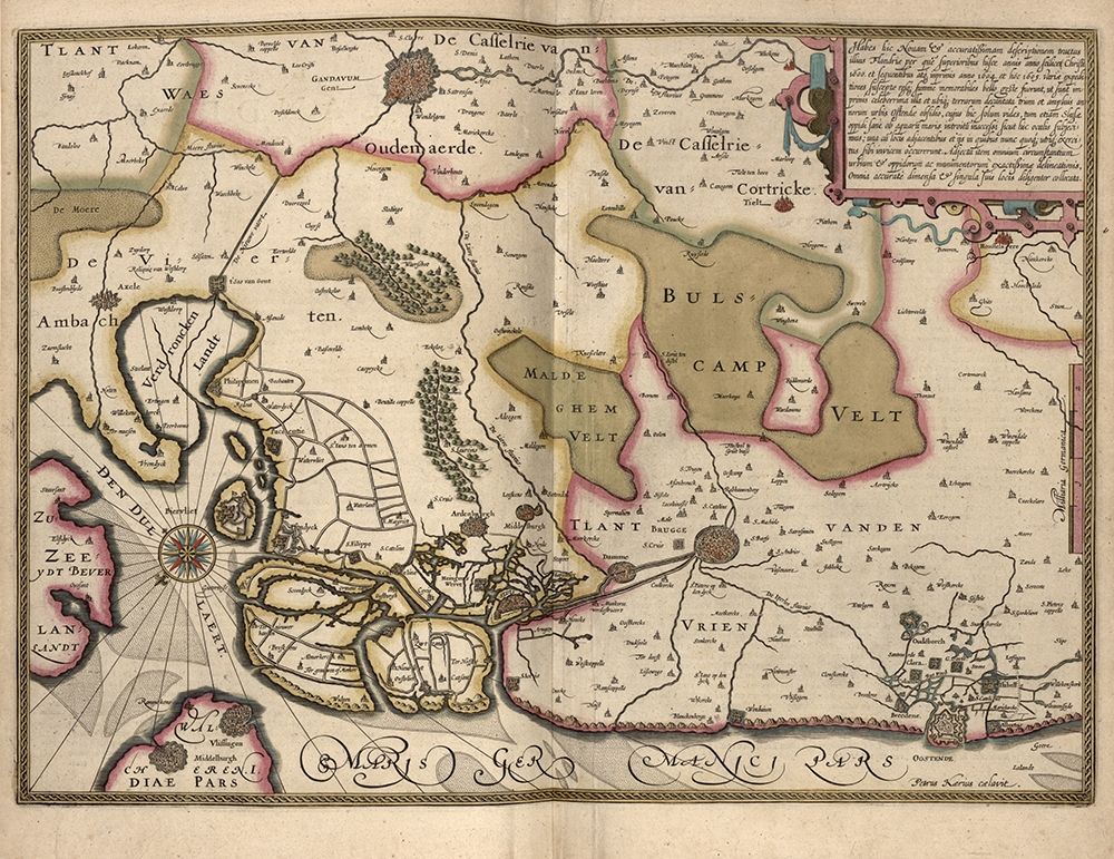 Netherlands Map Zeeland art print by Vintage Maps for $57.95 CAD