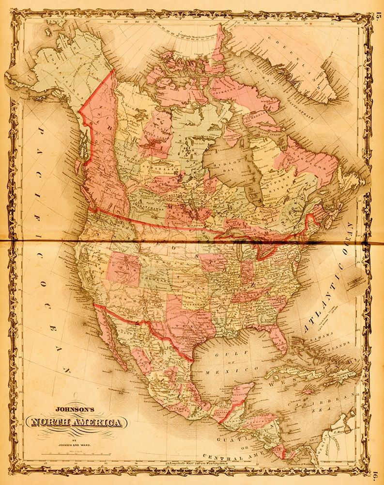 North America 1862 art print by Vintage Maps for $57.95 CAD