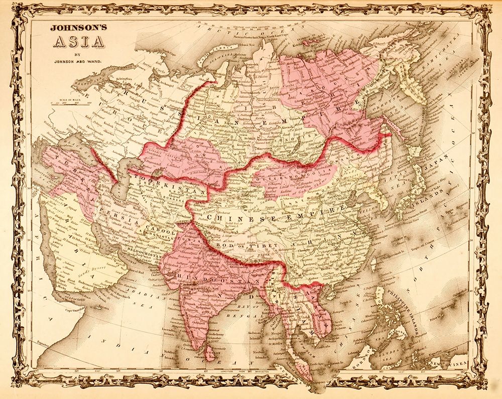 Asia 1862 art print by Vintage Maps for $57.95 CAD