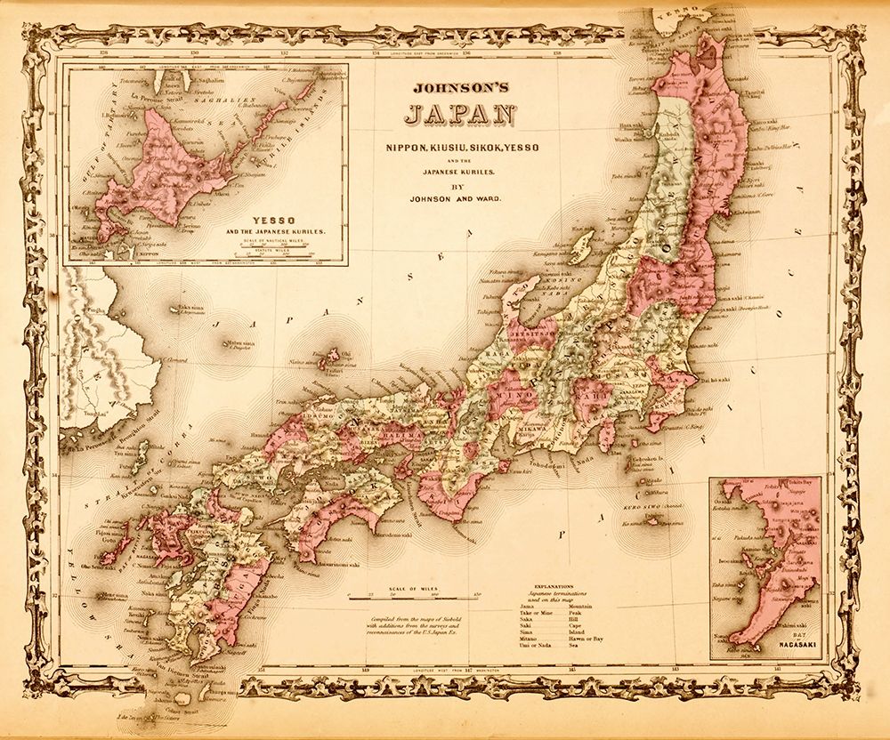 Japan 1862 art print by Vintage Maps for $57.95 CAD