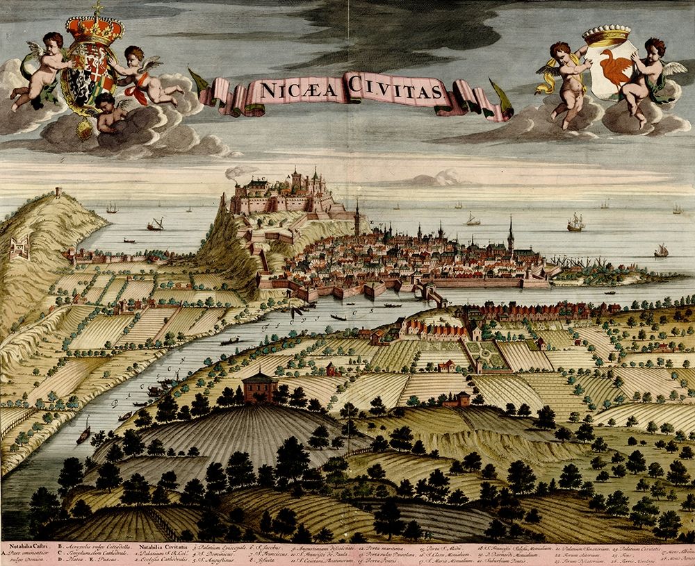 Nicea 1700 art print by Vintage Maps for $57.95 CAD