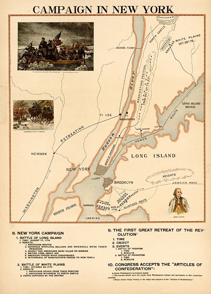 Campaign in New York art print by Vintage Maps for $57.95 CAD
