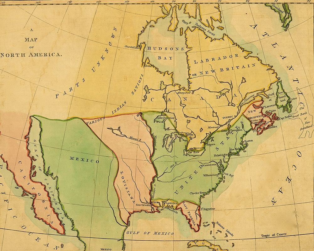 North America 1803 art print by Vintage Maps for $57.95 CAD