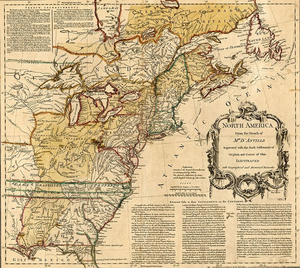 North America 1758 art print by Vintage Maps for $57.95 CAD