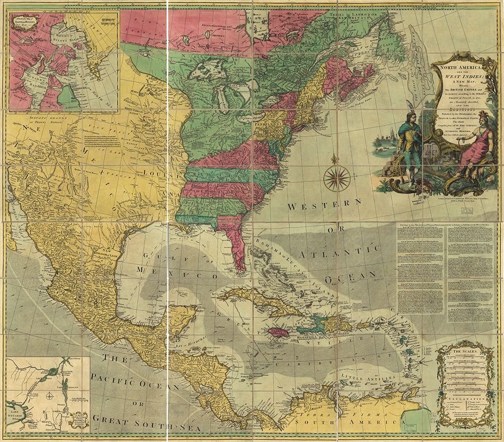 North America and the West Indies art print by Vintage Maps for $57.95 CAD