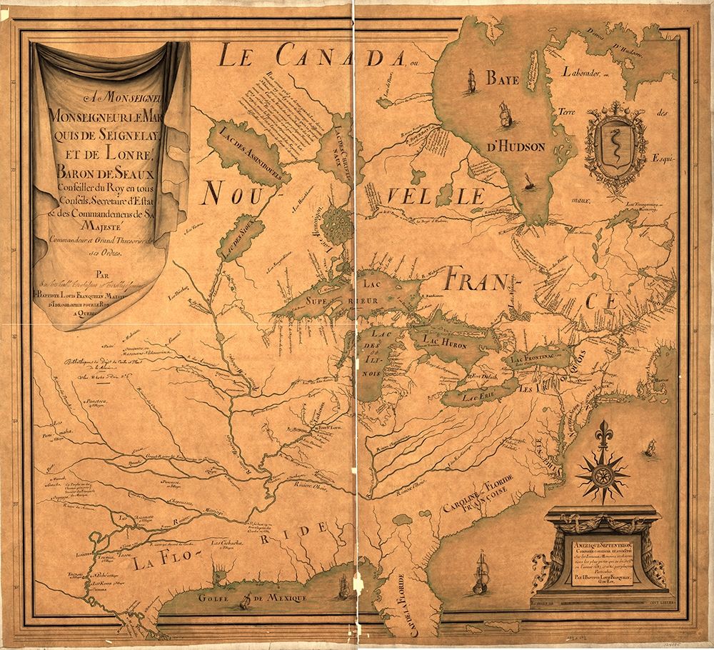 Canada and New France 1685 art print by Vintage Maps for $57.95 CAD