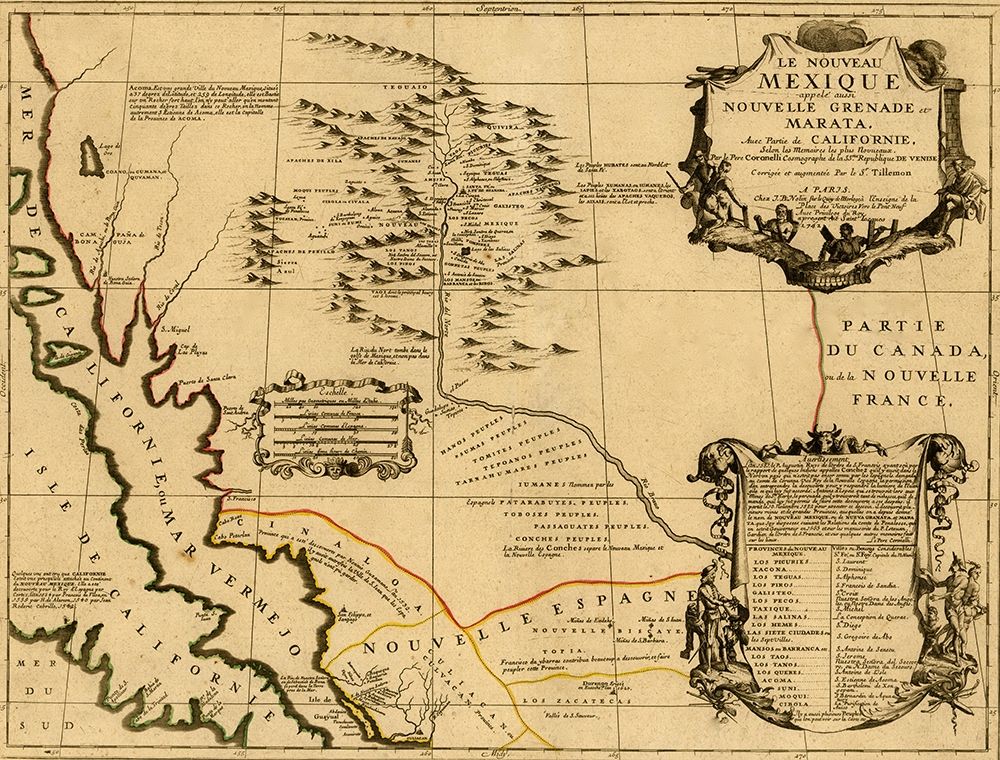 Mexico and California 1742 art print by Vintage Maps for $57.95 CAD