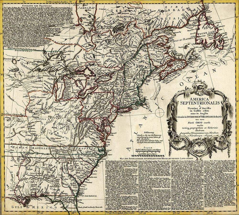 British Colonies in North America art print by Vintage Maps for $57.95 CAD