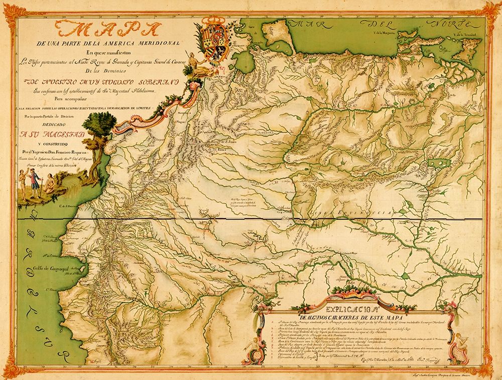 Across the Equator 1783 art print by Vintage Maps for $57.95 CAD