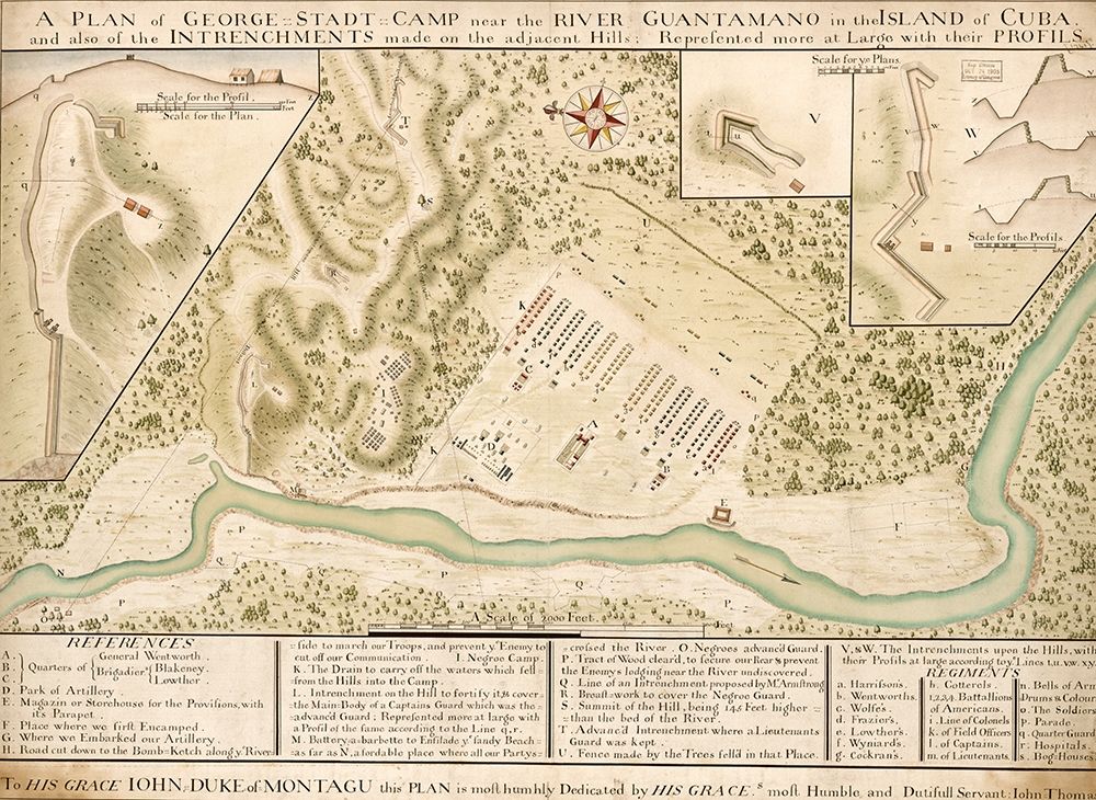 Guantanamo Bay 1741 art print by Vintage Maps for $57.95 CAD