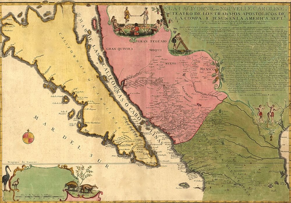New California 1720 art print by Vintage Maps for $57.95 CAD