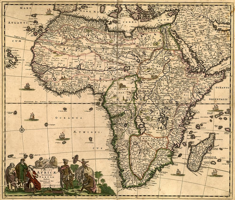 Africa 1740  art print by Vintage Maps for $57.95 CAD