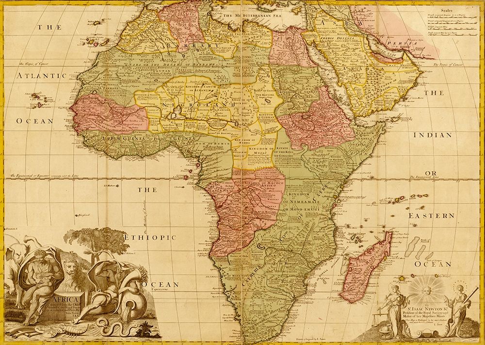 Africa 1688 art print by Vintage Maps for $57.95 CAD