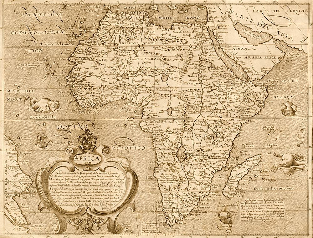 Africa 1603 art print by Vintage Maps for $57.95 CAD