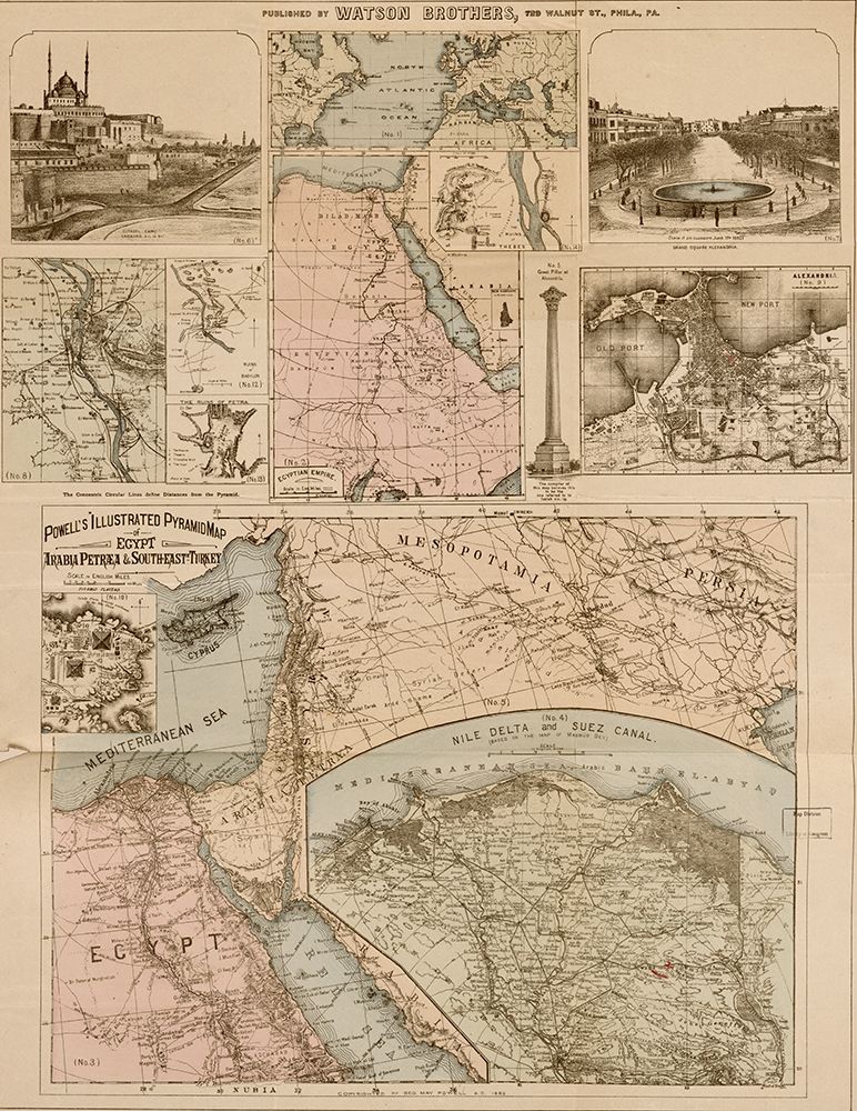 Egypt Arabia PetrÃ¦a and Southeastern Turkey art print by Vintage Maps for $57.95 CAD