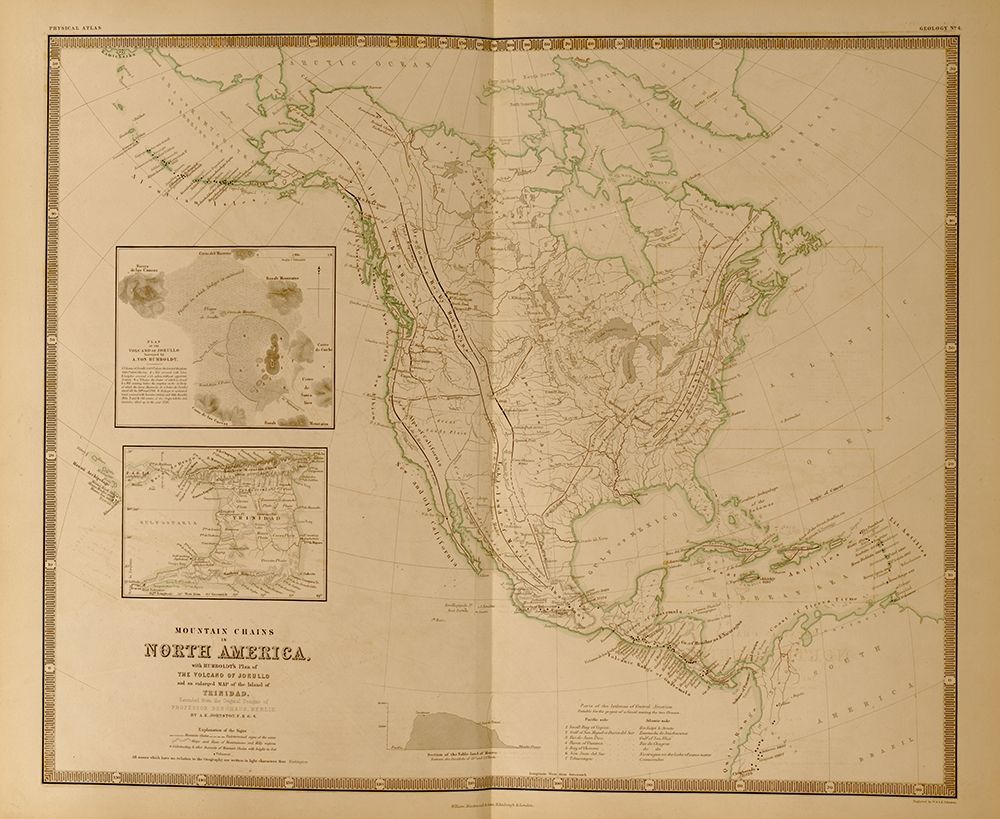 Mountain Chains in North America art print by Vintage Maps for $57.95 CAD