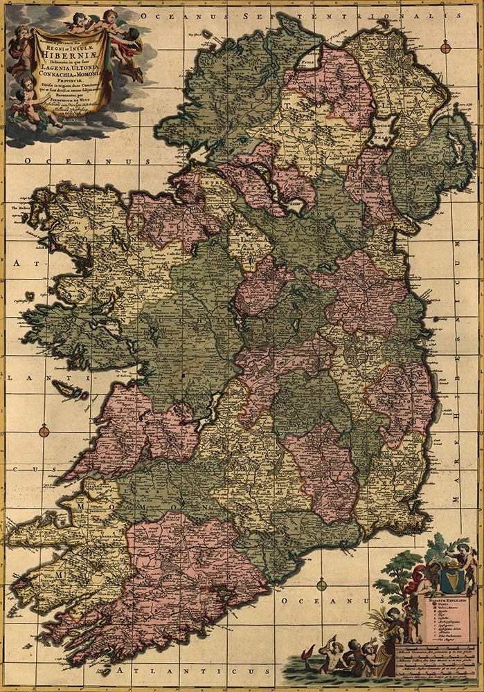 Ireland 1750 art print by Vintage Maps for $57.95 CAD