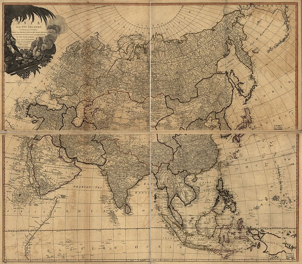 Asia and its islands according to DAnville art print by Vintage Maps for $57.95 CAD