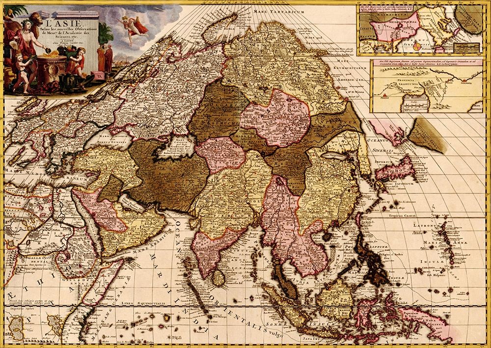 Asia 1680 art print by Vintage Maps for $57.95 CAD