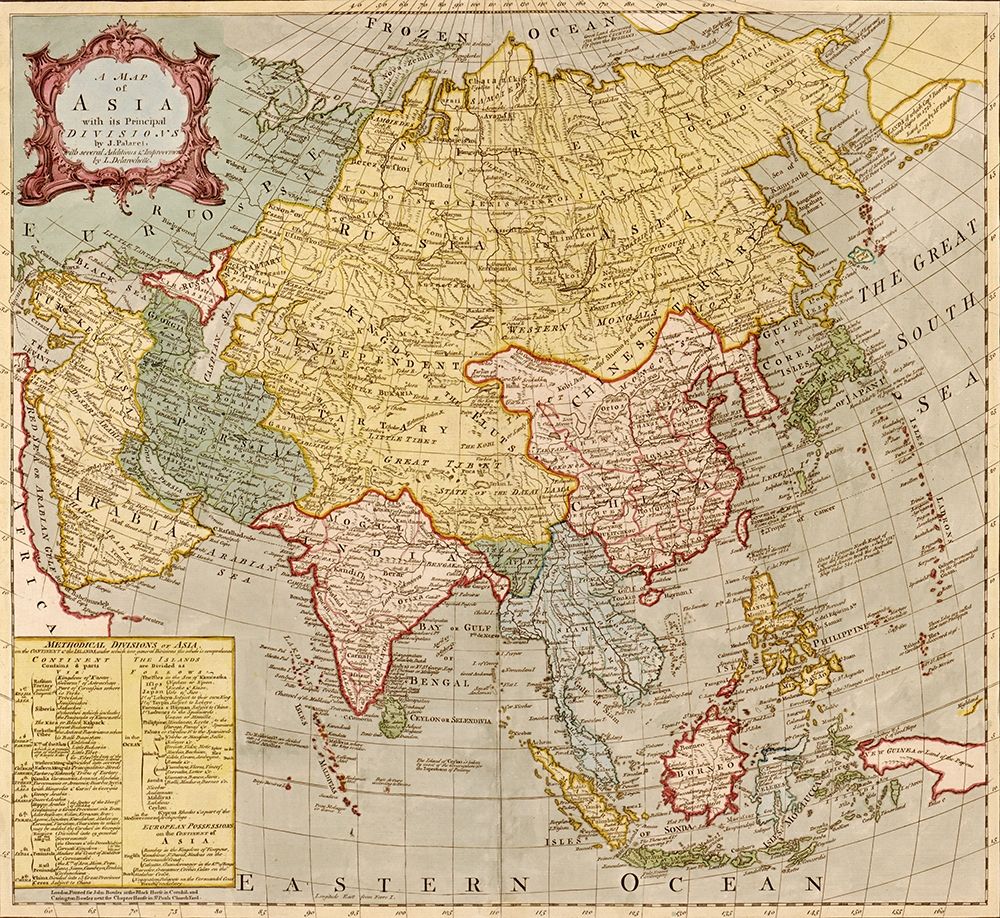 Asia 1700s art print by Vintage Maps for $57.95 CAD