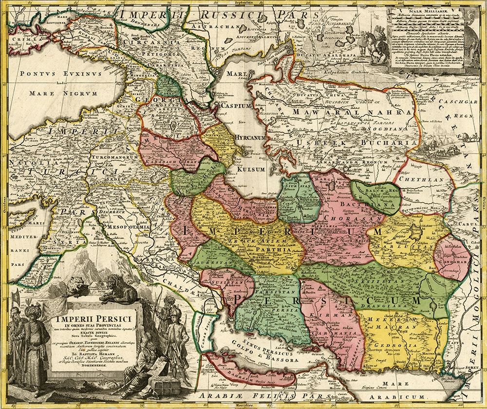 Imperial Persia Iran  art print by Vintage Maps for $57.95 CAD