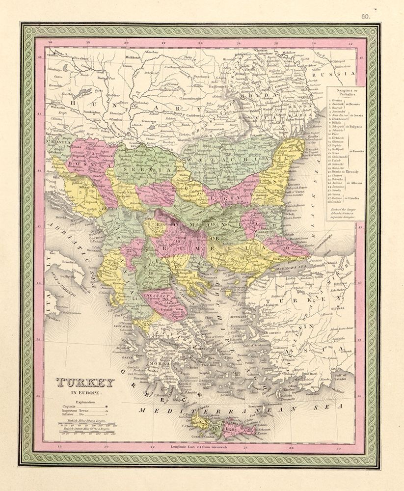 Turkey 1849 art print by Vintage Maps for $57.95 CAD