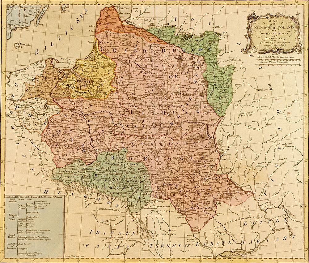 Kingdom of Poland and The Grand Duchy of Lithuania 1777 art print by Vintage Maps for $57.95 CAD