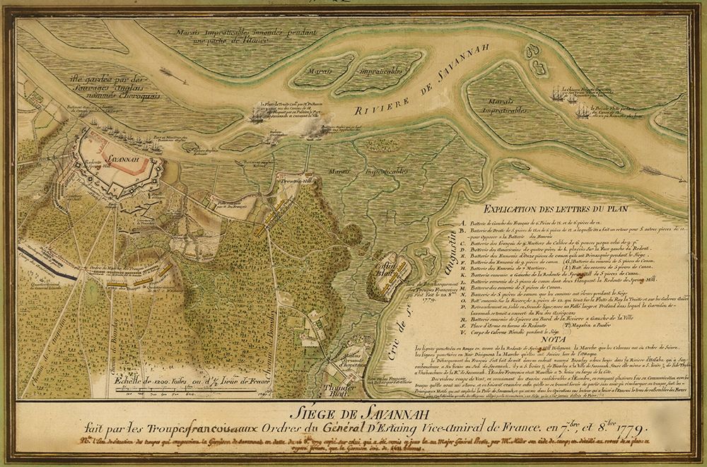 Savannah Georgia 1779 art print by Vintage Maps for $57.95 CAD