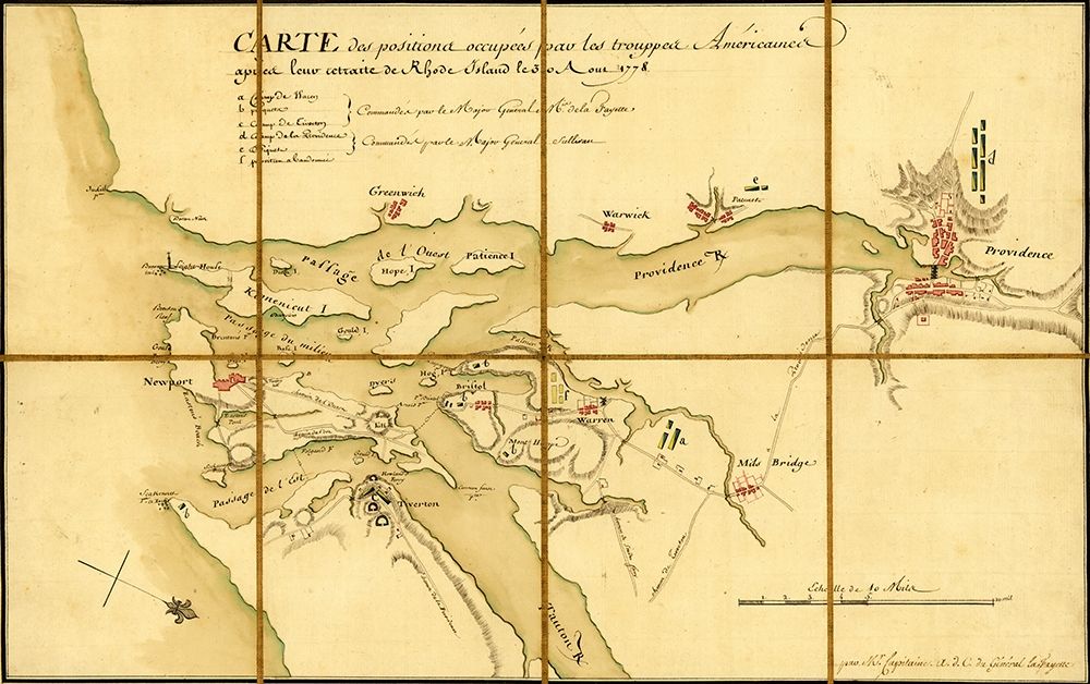 American Positions after retreat to Long Island 1778 art print by Vintage Maps for $57.95 CAD