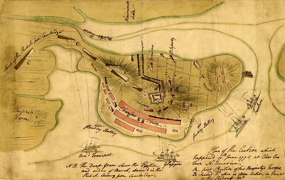 Bunker Hill 1775 art print by Vintage Maps for $57.95 CAD