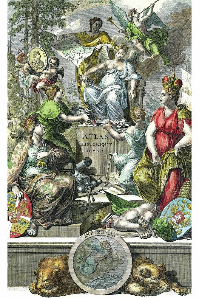 Historical Atlas Title Page art print by Henri Chatelain for $57.95 CAD