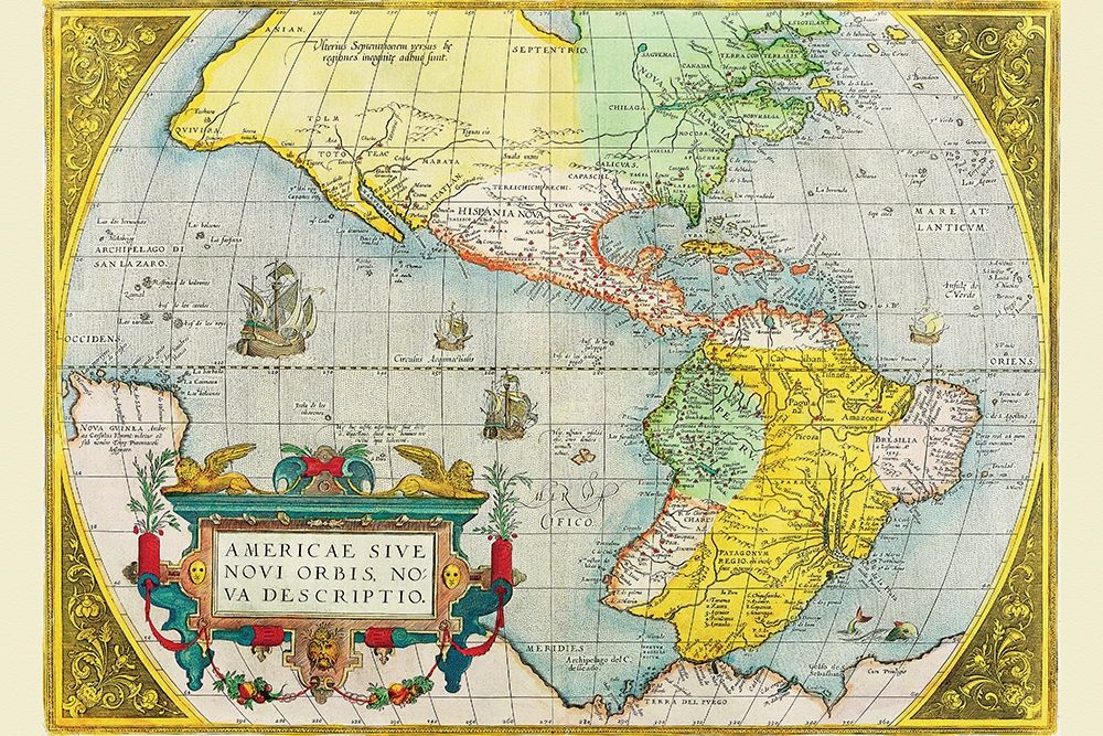 The Americas art print by Abraham Ortelius for $57.95 CAD