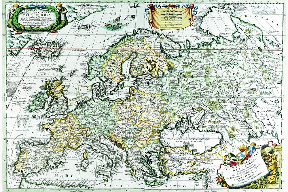 Europe art print by Vincenzo Coronelli for $57.95 CAD