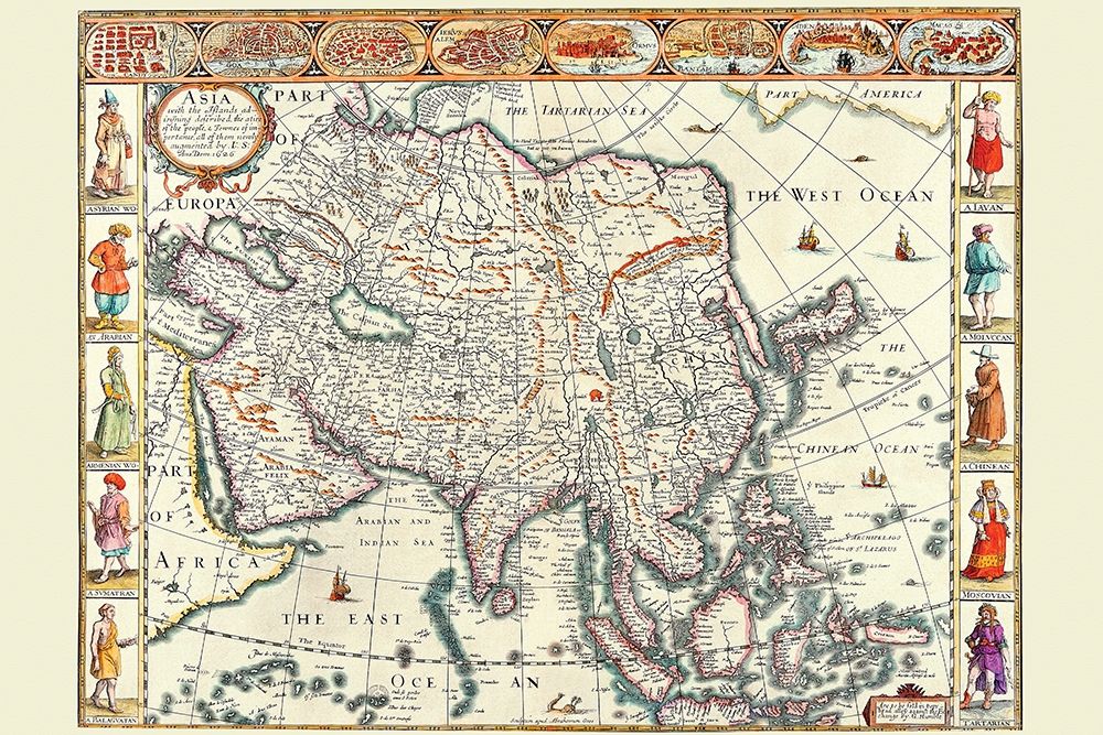 Asia art print by John Speed for $57.95 CAD