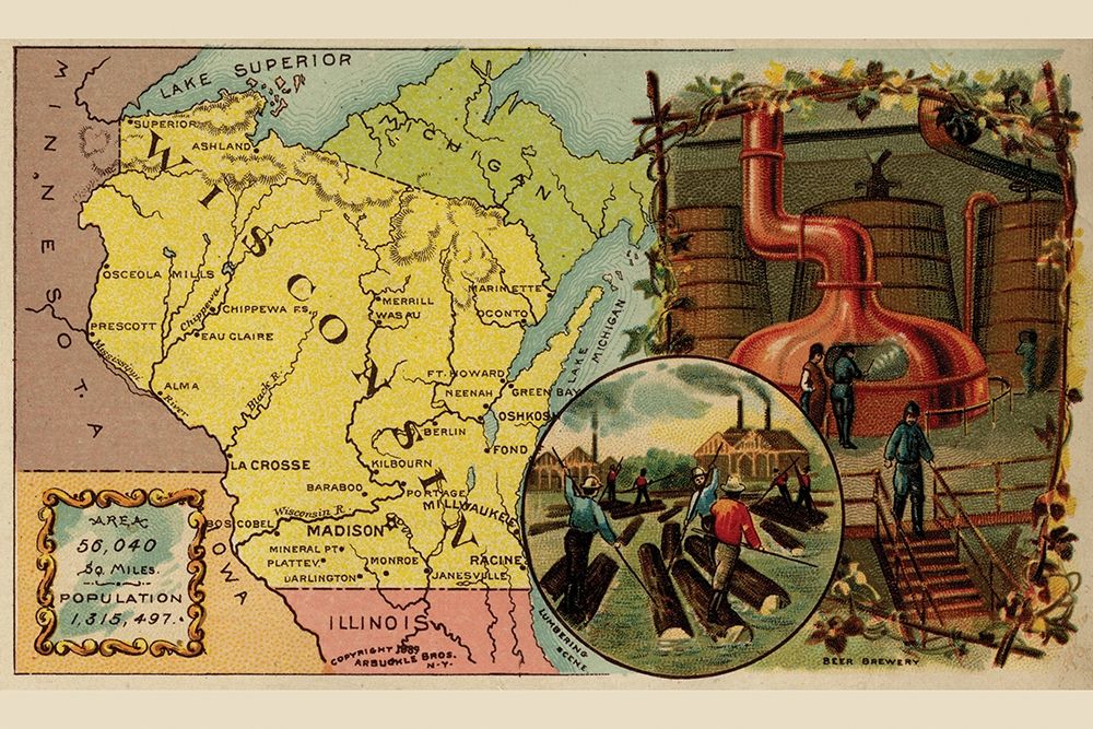 Wisconsin art print by Arbuckle Brothers for $57.95 CAD