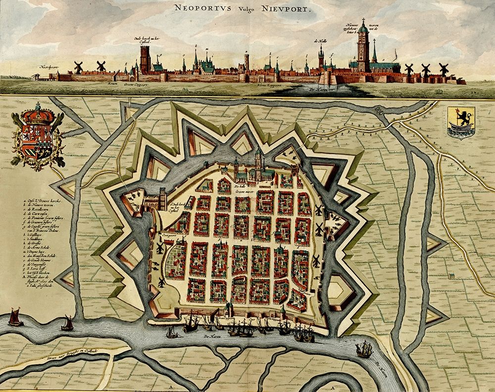 Belgium, Newport Chart of Military armaments in Defense 1700 art print by Anna Beeck for $57.95 CAD