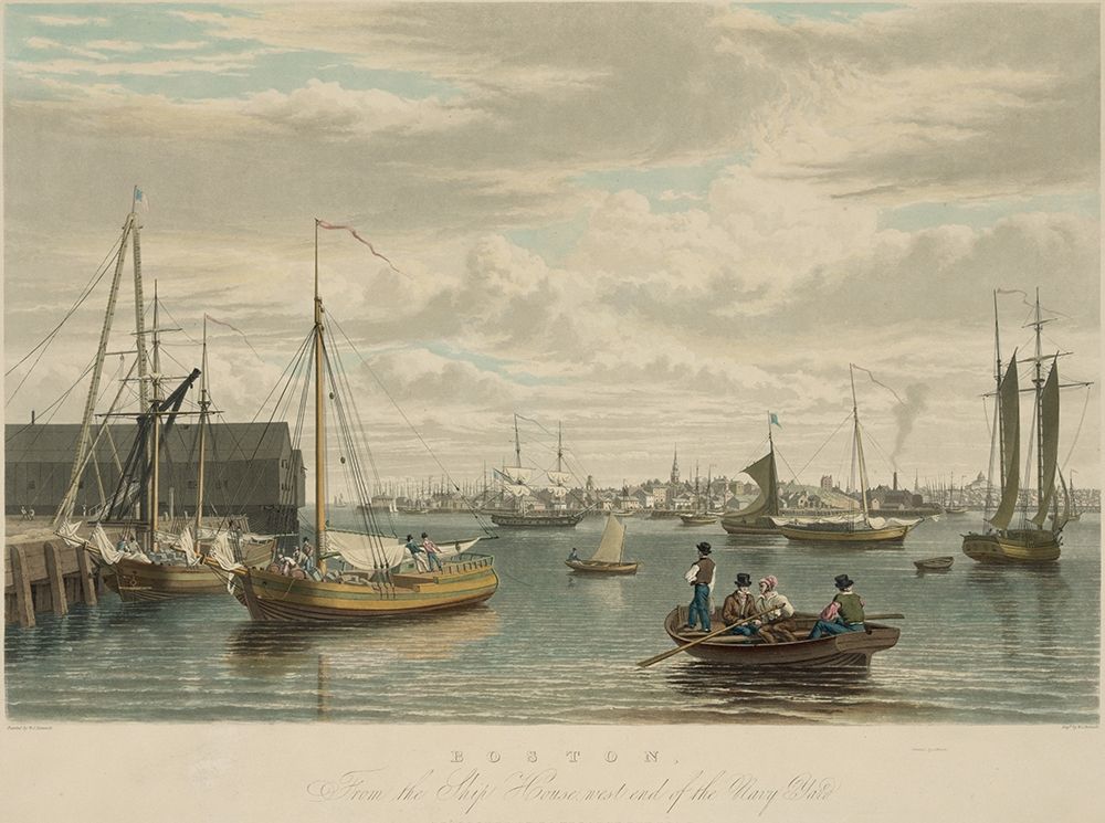 Boston from the ship house art print by W J Bennett for $57.95 CAD