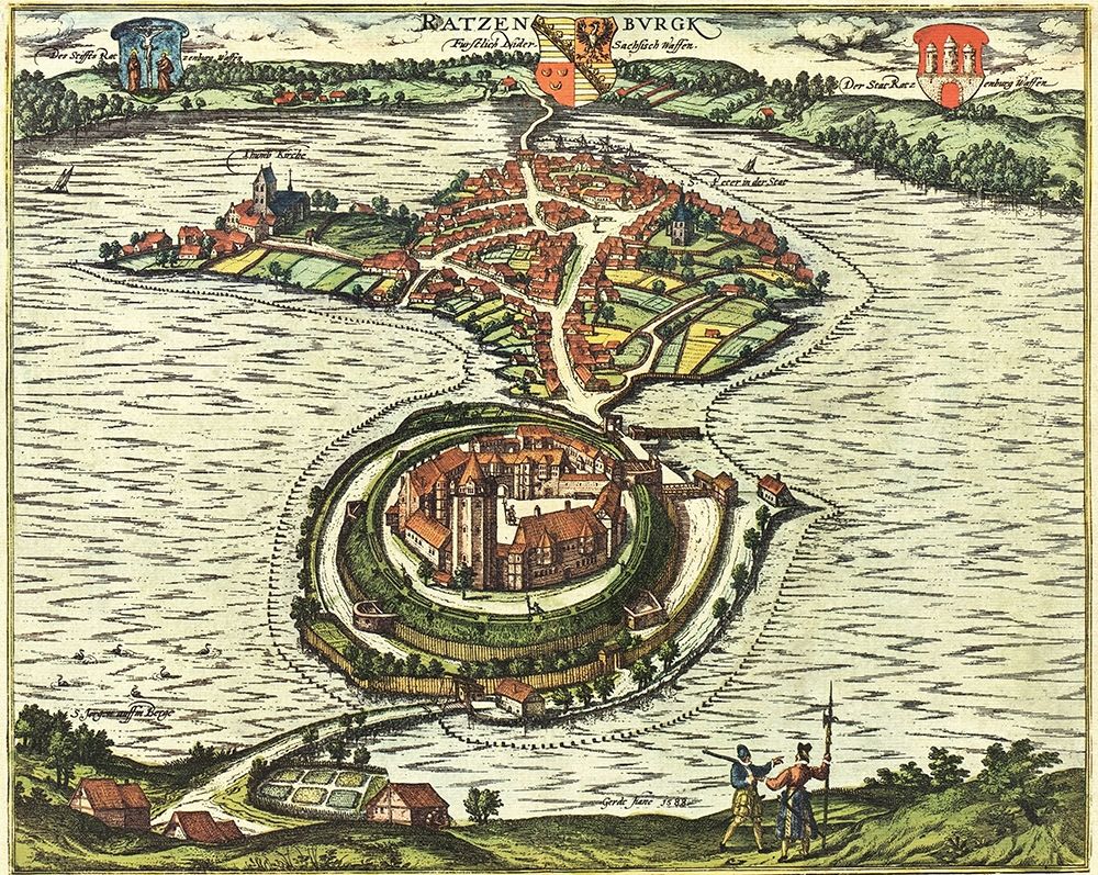 Ratzeburg Germany art print by Braun Hogenberg for $57.95 CAD
