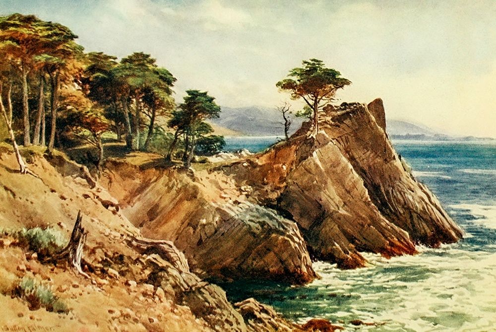 Cypress Point near Carmel-California 1914 art print by Sutton Palmer for $57.95 CAD