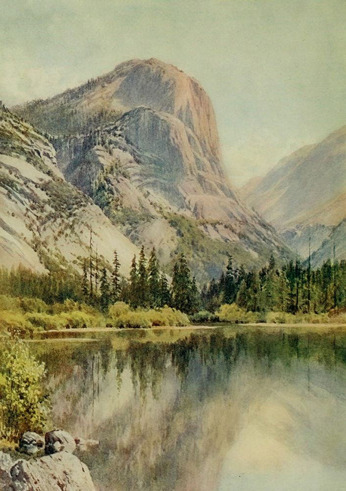 Mirror Lake-Yosemite-California 1914 art print by Sutton Palmer for $57.95 CAD