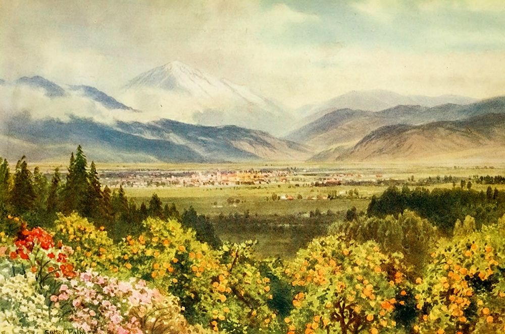 Redlands-looking towards San Bernardino Range-California 1914 art print by Sutton Palmer for $57.95 CAD