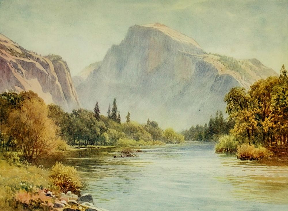 The Half Dome-Yosemite-California 1914 art print by Sutton Palmer for $57.95 CAD