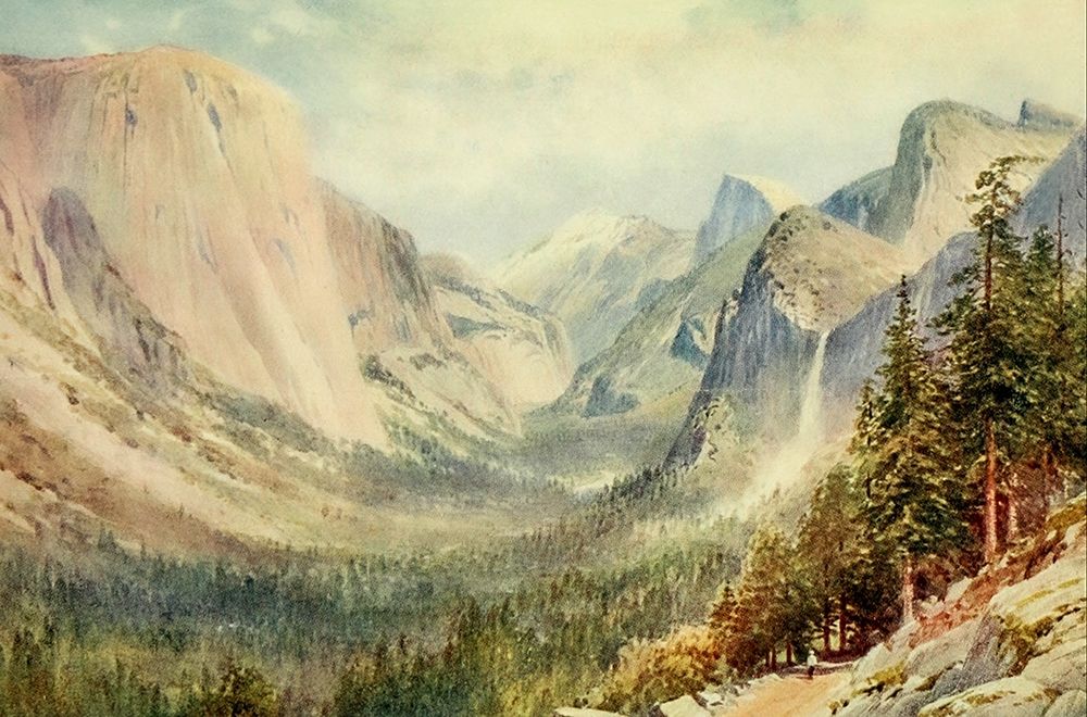 Valley of the Yosemite-California 1914 art print by Sutton Palmer for $57.95 CAD
